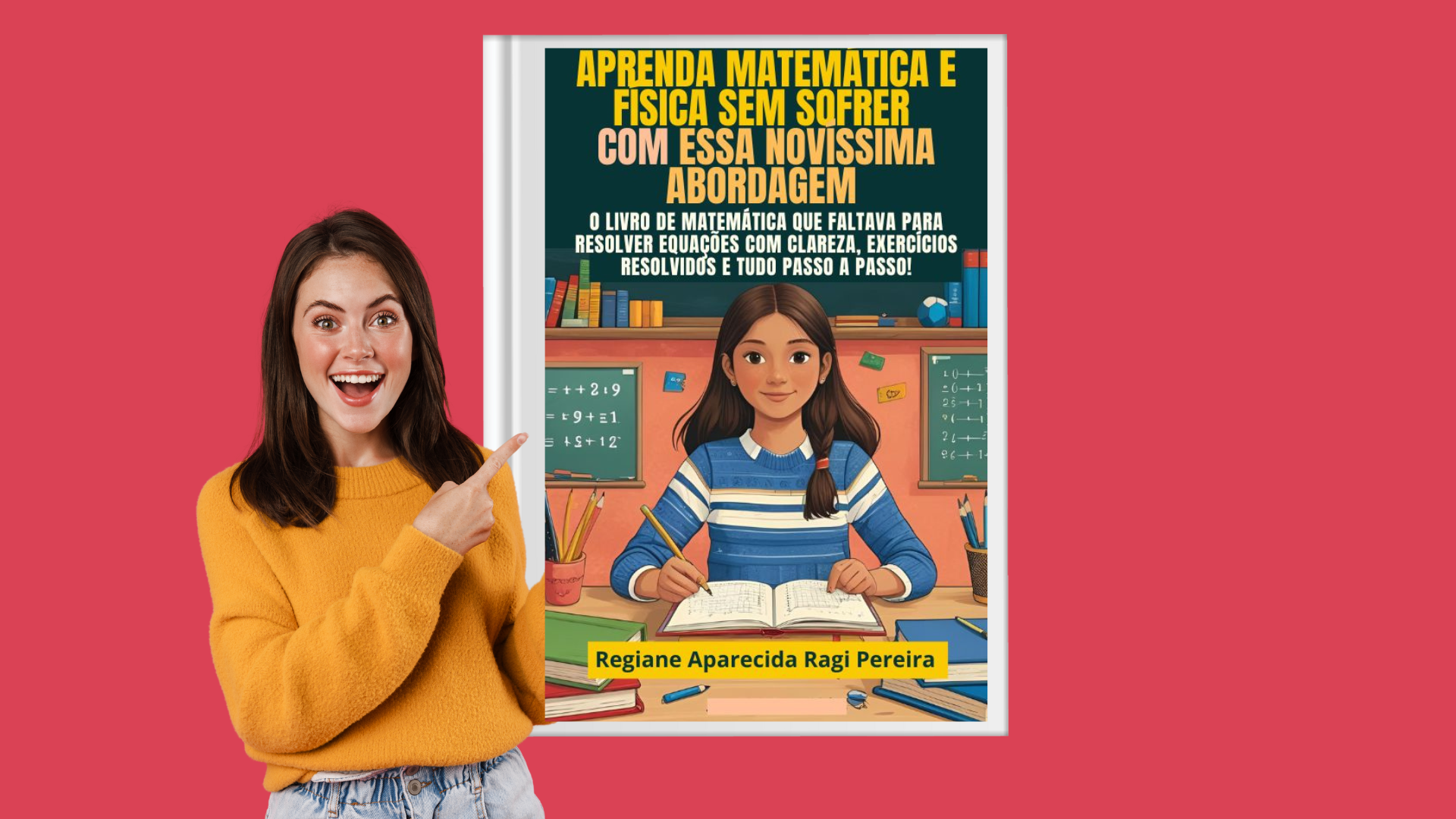 Livro Aprenda Matematica e Fisica sem sofrer garota apontando